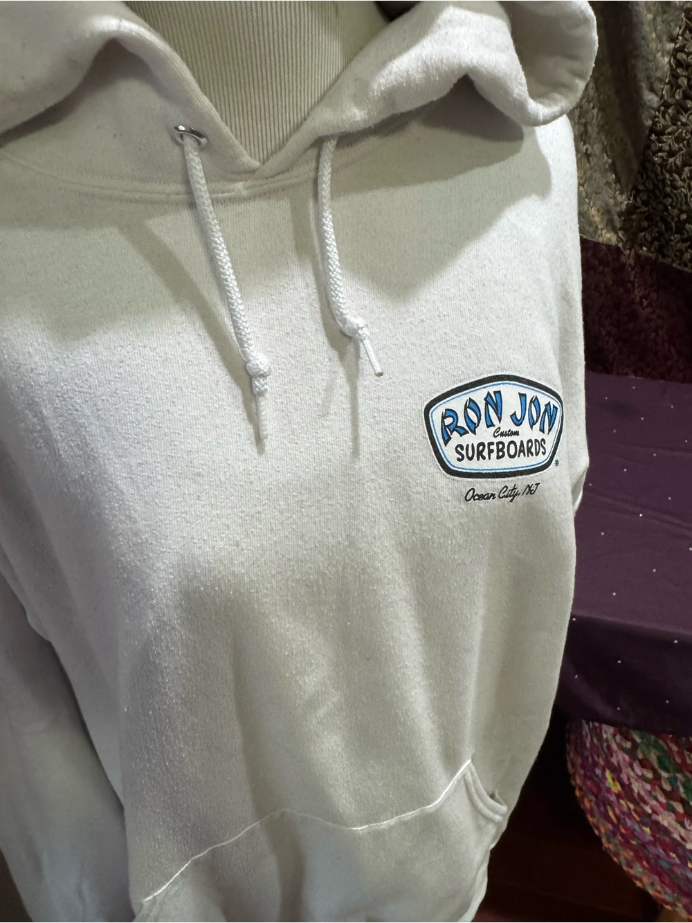 Ron Jon Men's Cream Pullover Hoodie
